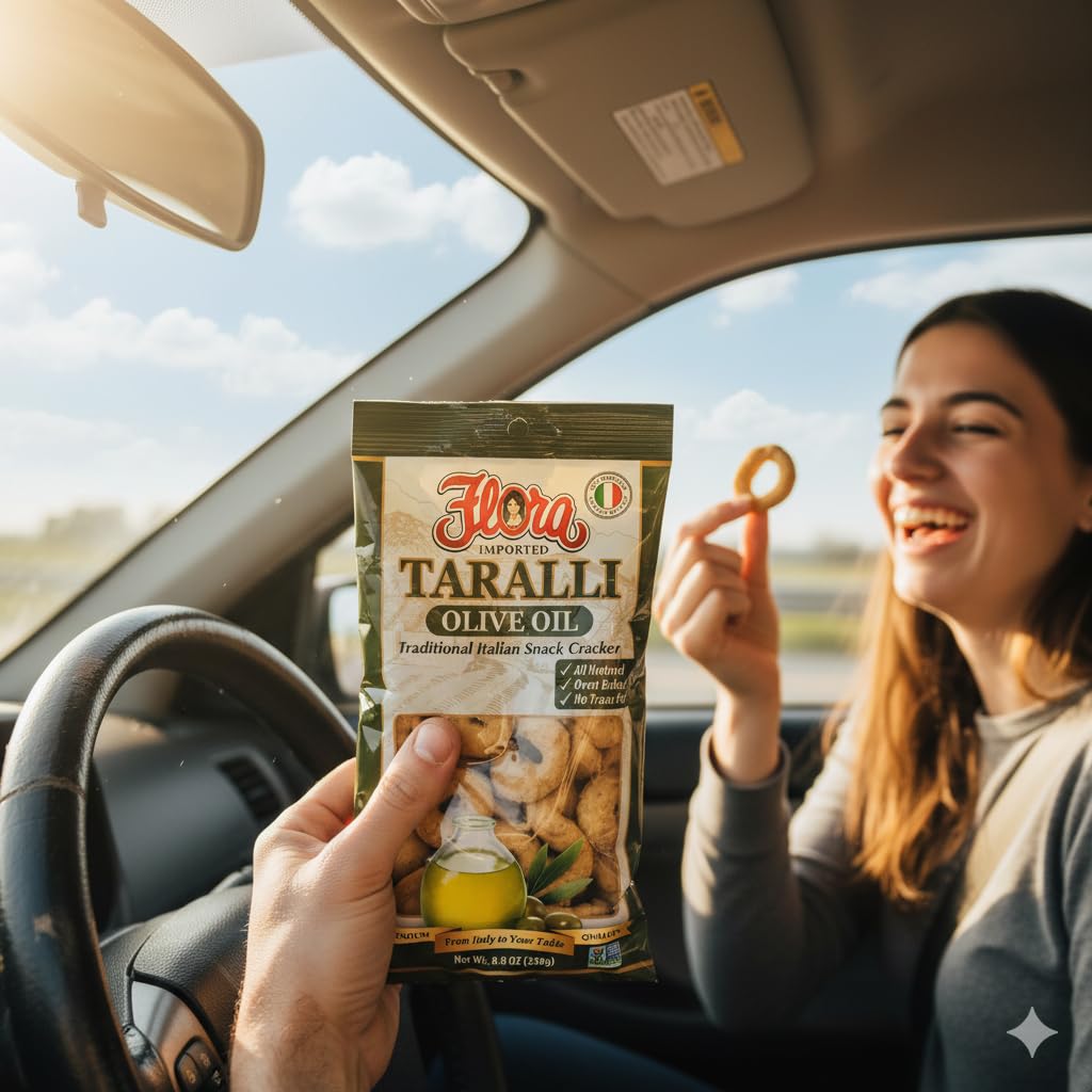 Flora Taralli non-gmo-verified confirms natural quality.