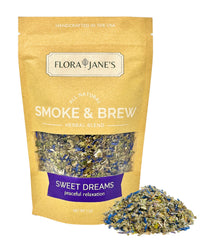 Flora Jane's Smoke Brew tea cup ready for a calming evening ritual.