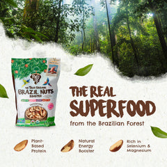 Floresta em Pé Brazil nuts packaging showing fresh forest aroma.