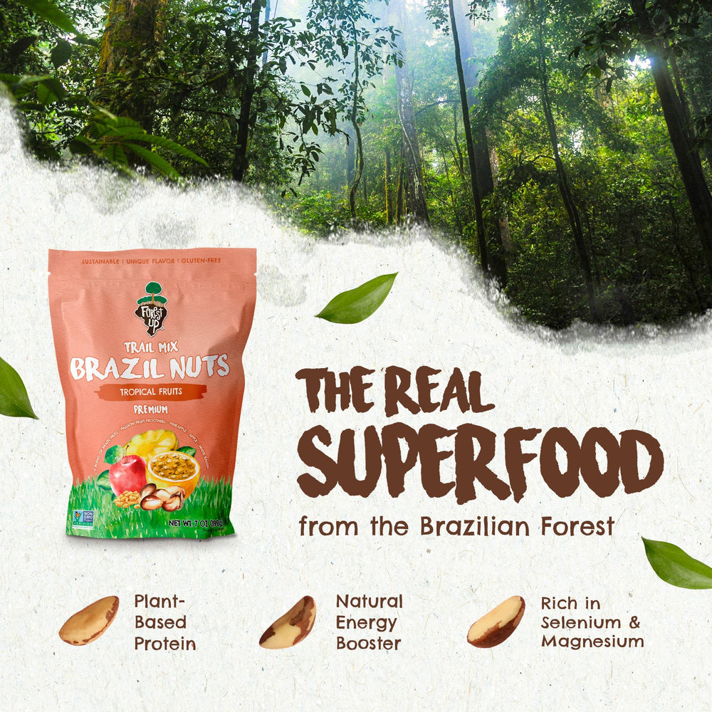 Floresta em Pé Tropical Trail Mix dried apple close-up