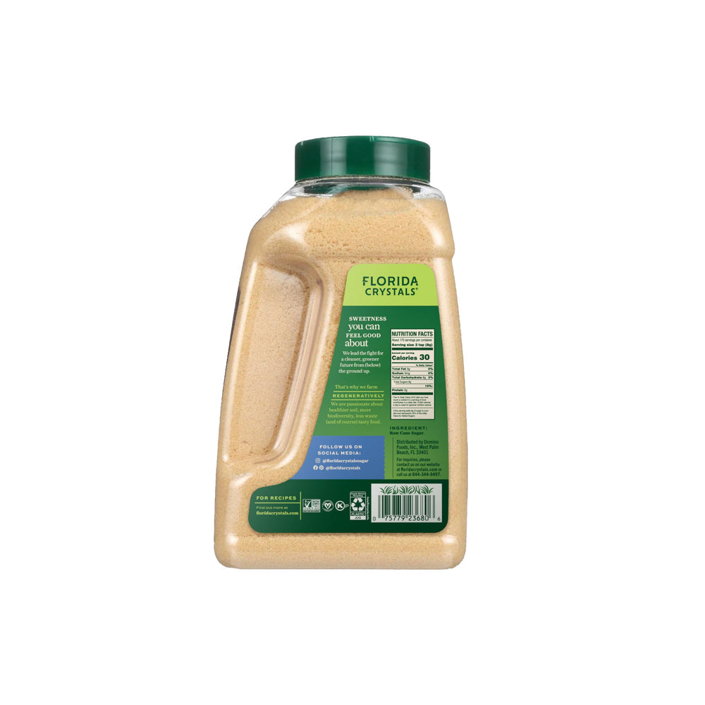 Florida Crystals two-pack spoon-dispense opening highlights convenient access to granulated sugar.