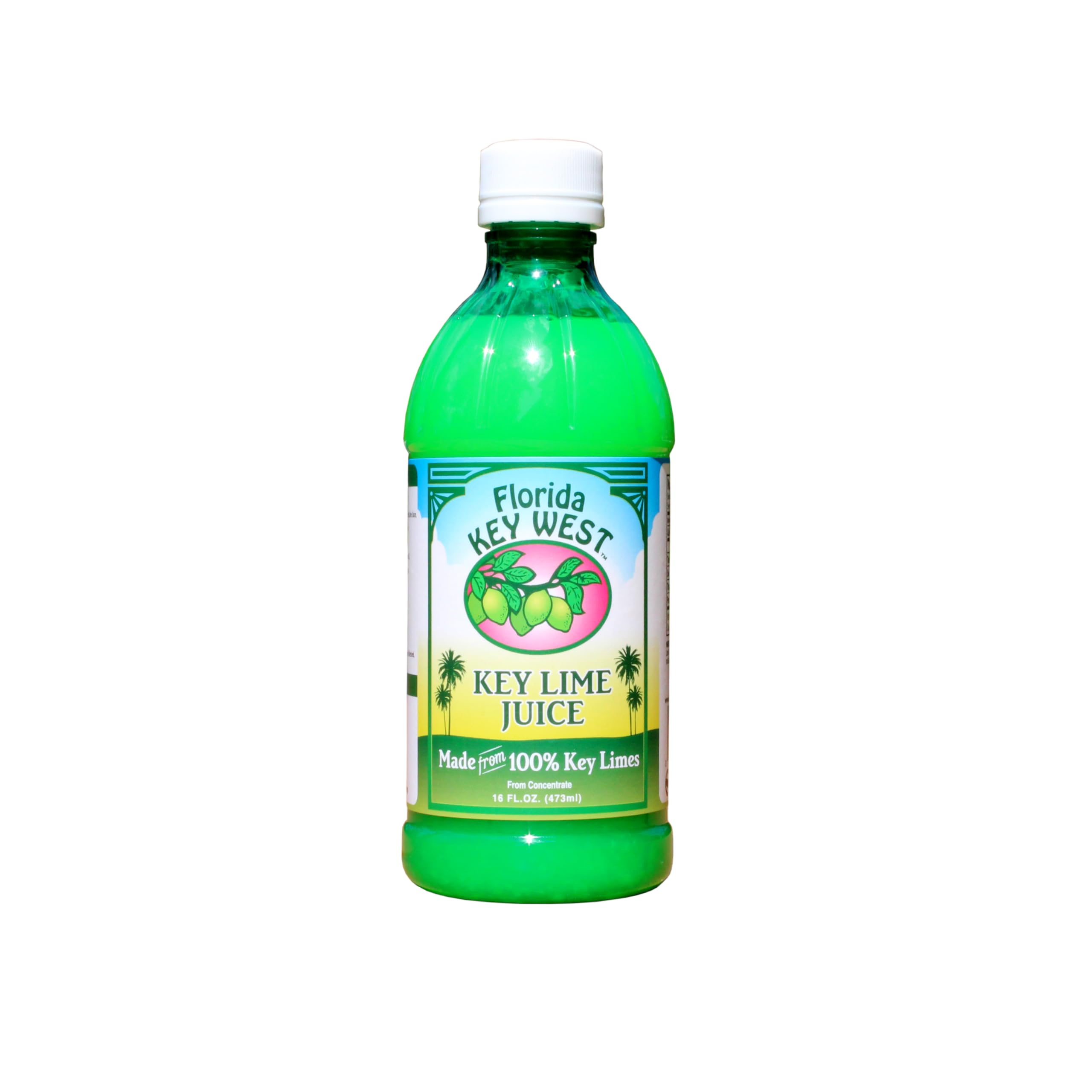 Florida Key West Key Lime Juice 16 oz bottle pour for bold, authentic lime flavor.
