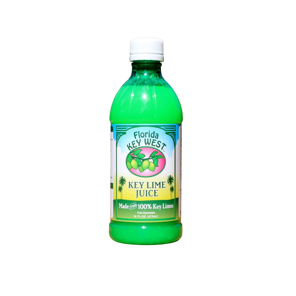 Florida Key West Key Lime Juice 16 oz bottle pour for bold, authentic lime flavor.