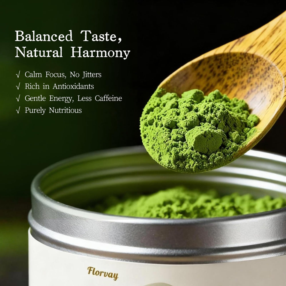 Florvay matcha served hot or iced for a refreshing cup.