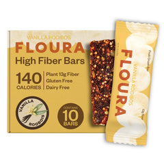 FLOURA Vanilla Rooibos Bar front pack for on-the-go snacking