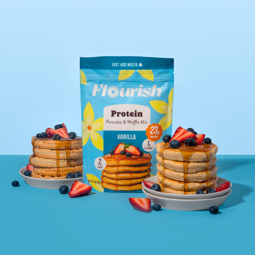 Flourish Whey Protein Scoop for easy measuring in quick meals.