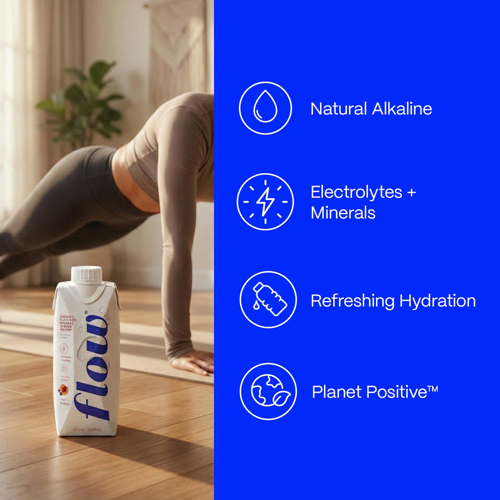 Flow bottle being sipped during a workout session.