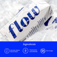 Flow water close-up reveals clear mineral content like calcium and magnesium for balanced taste.
