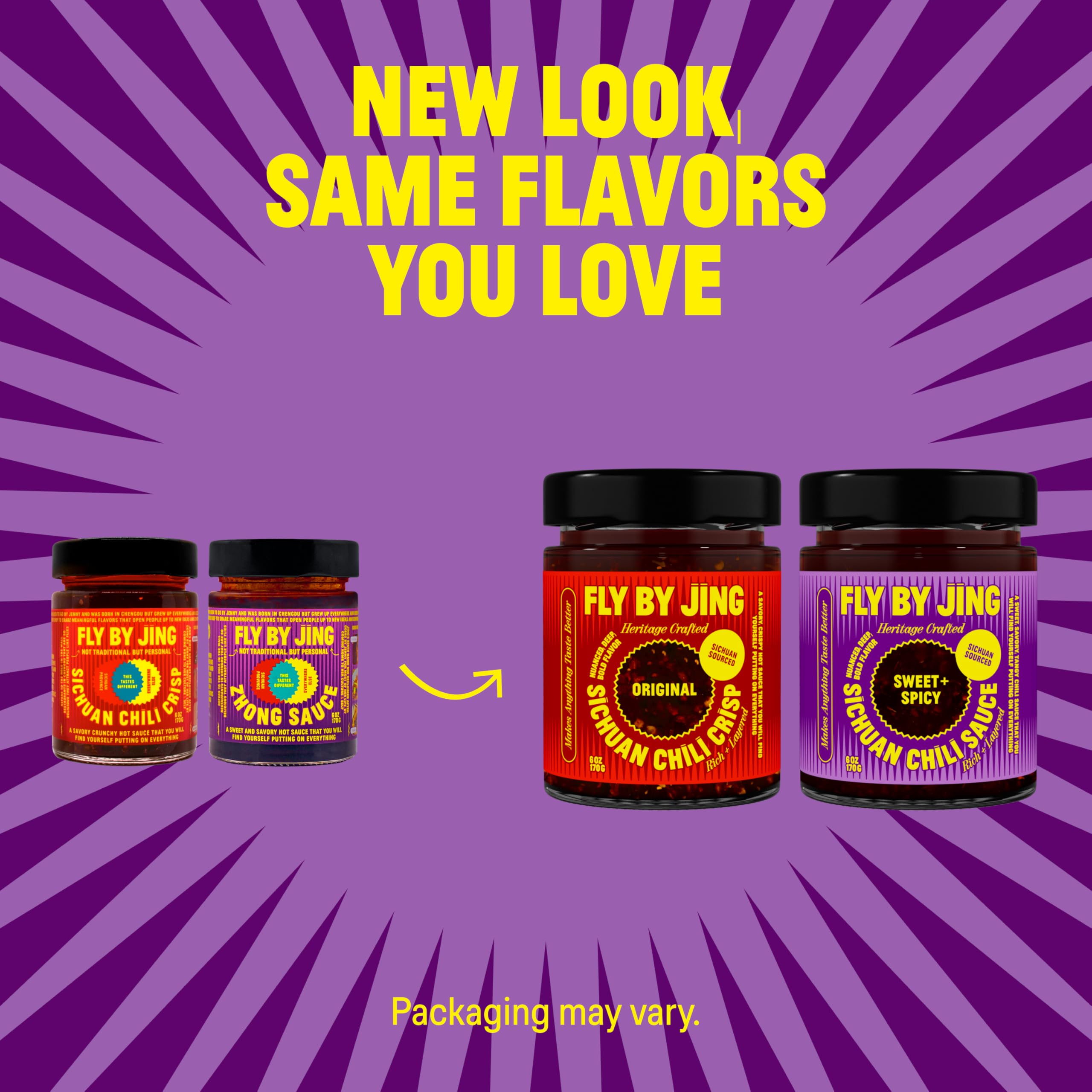 FLYBYJING Duo packaging shows two jars for versatile cooking