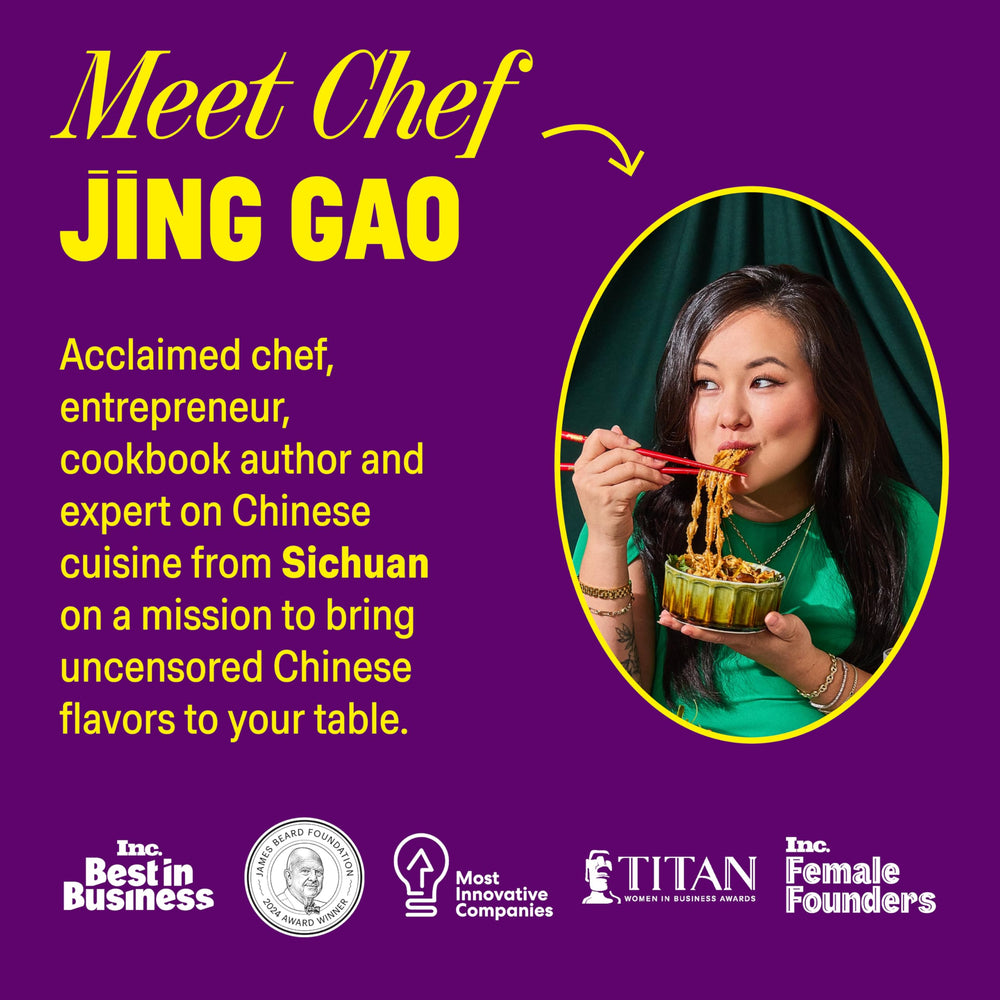 Noodles tossed in Flybyjing sauce for a tangy, umami-rich finish.