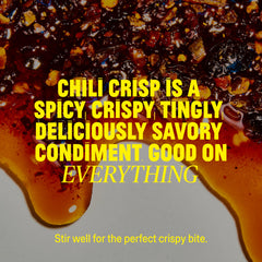 FLYBYJING Original Sichuan Chili Crisp on noodles enhances umami flavor and texture.