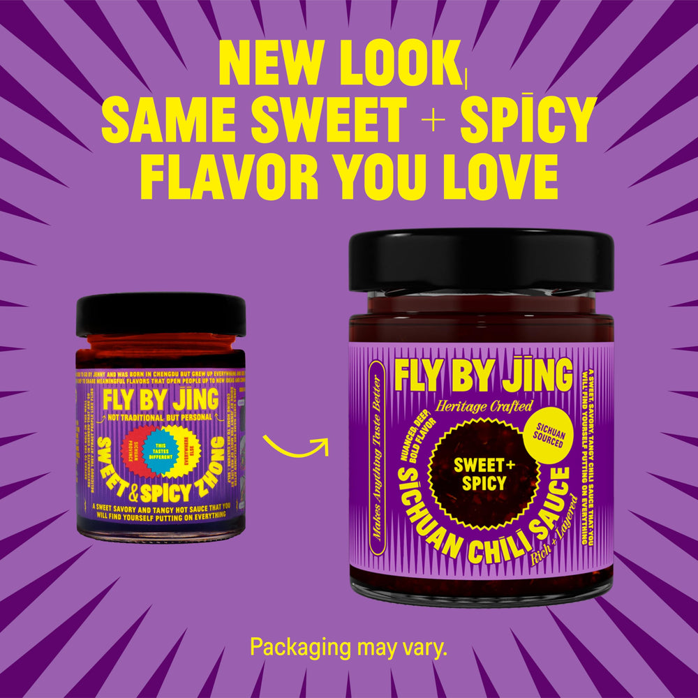 Salad dressing or dip using Flybyjing for bold flavor.