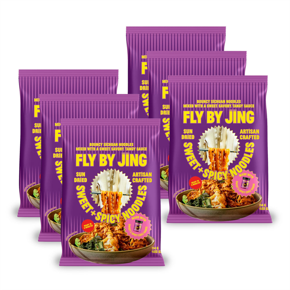Fly By Jing Sweet & Spicy Noodles six-pack for quick meals