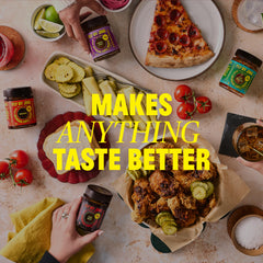 FlyByJing Sweet + Spicy Sichuan Sauce bottle, glaze for dumplings and veggies.