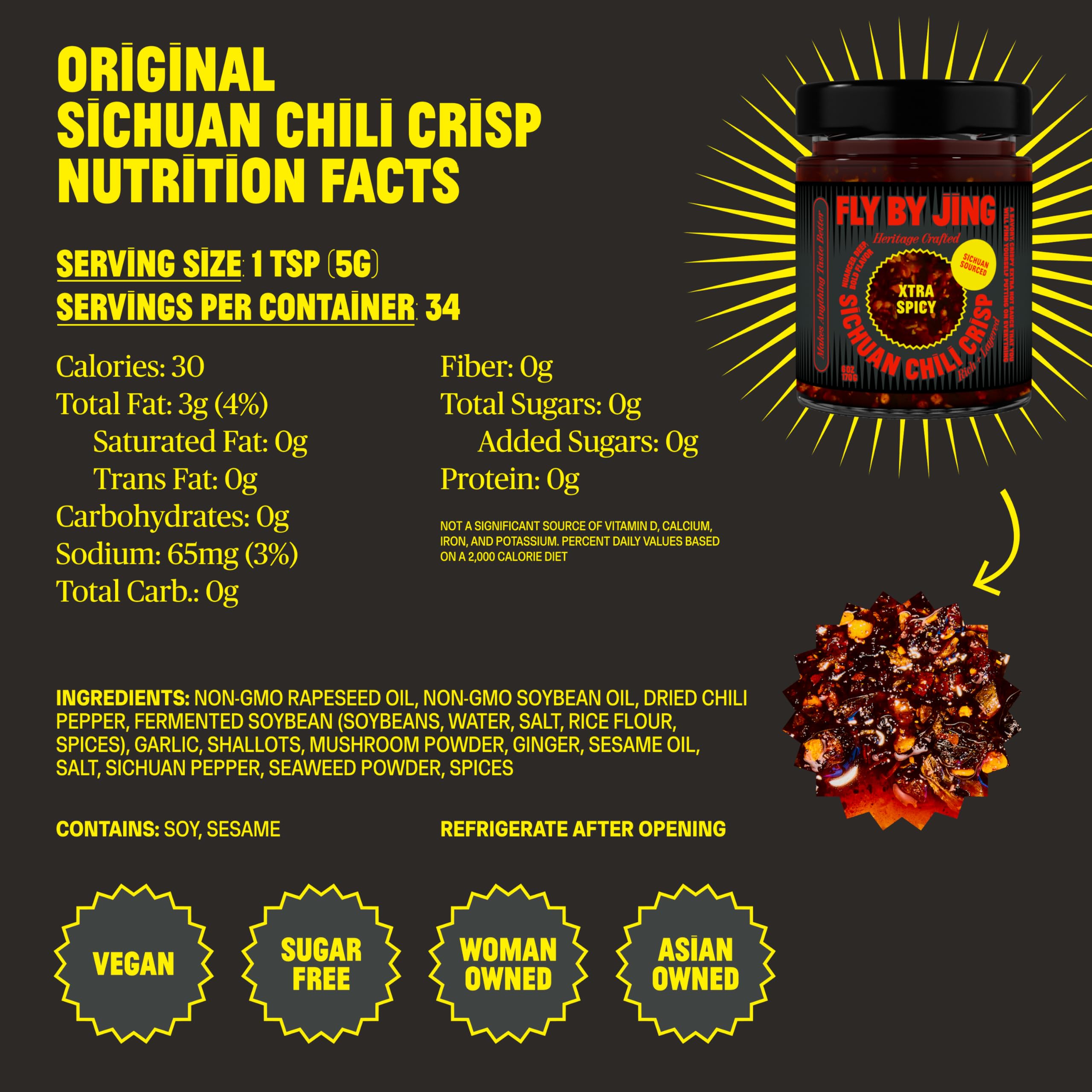 FLYBYJING Xtra Spicy Sichuan Chili Crisp sauce texture evokes premium tradition.