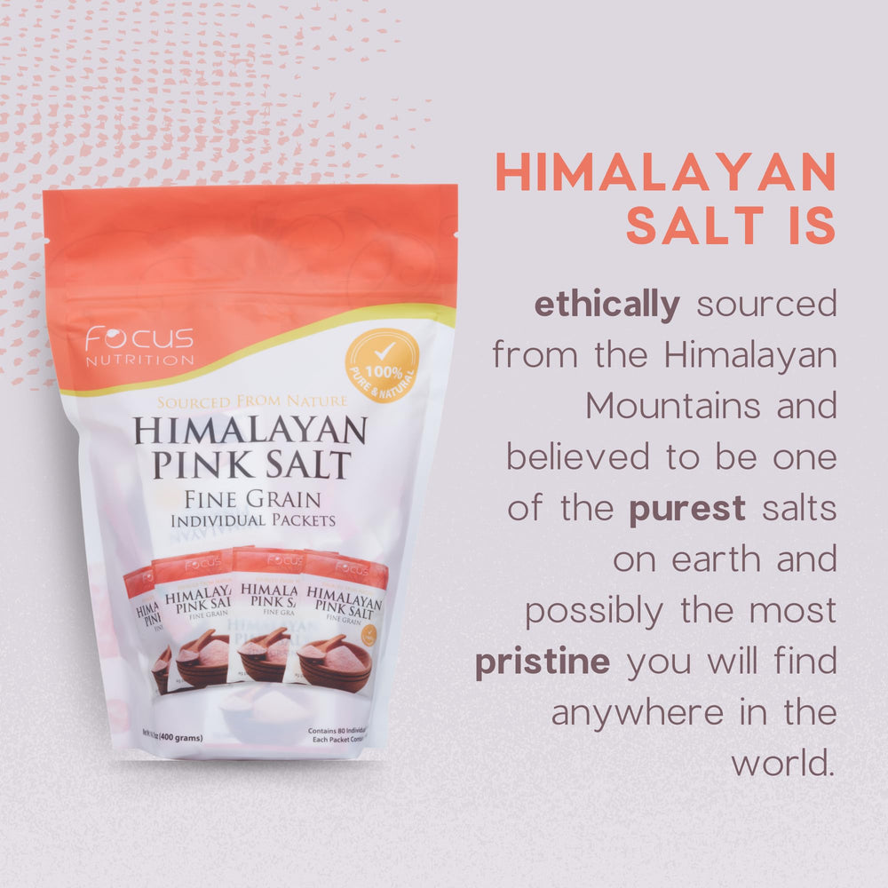 Focus Nutrition Himalayan Pink Salt crystal closeup reveals natural pink minerals and purity