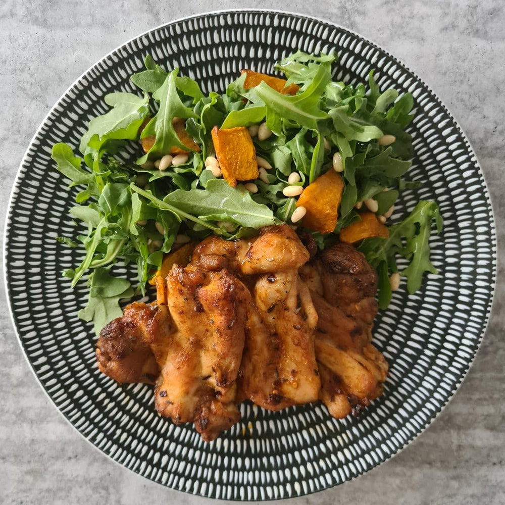 Foddies Onion Replacer paired with plant-based dishes for onion flavor