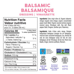 Fody Balsamic Vinaigrette pour shot for drizzling over greens