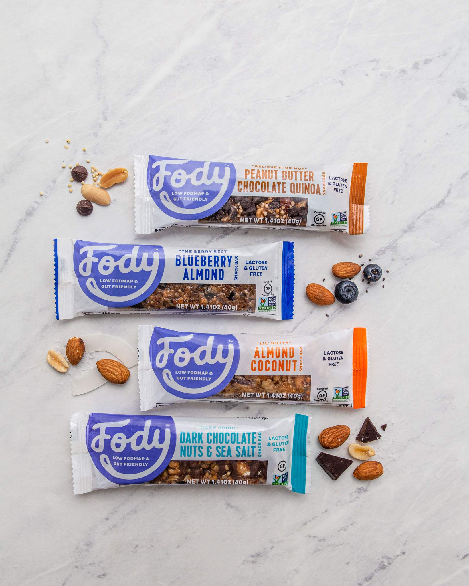 Fody bar on a desk as a quick treat.
