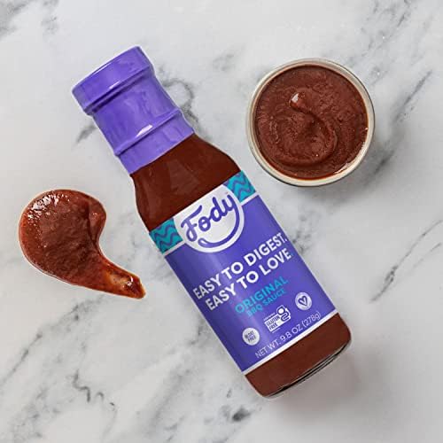 Fody BBQ sauce in kitchen setting, gluten-free option.