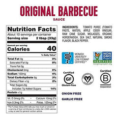 Fody BBQ sauce label closeup highlights Monash Low FODMAP.