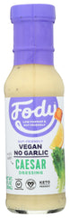 Fody Caesar dressing 8oz bottle ready for salads and dips.