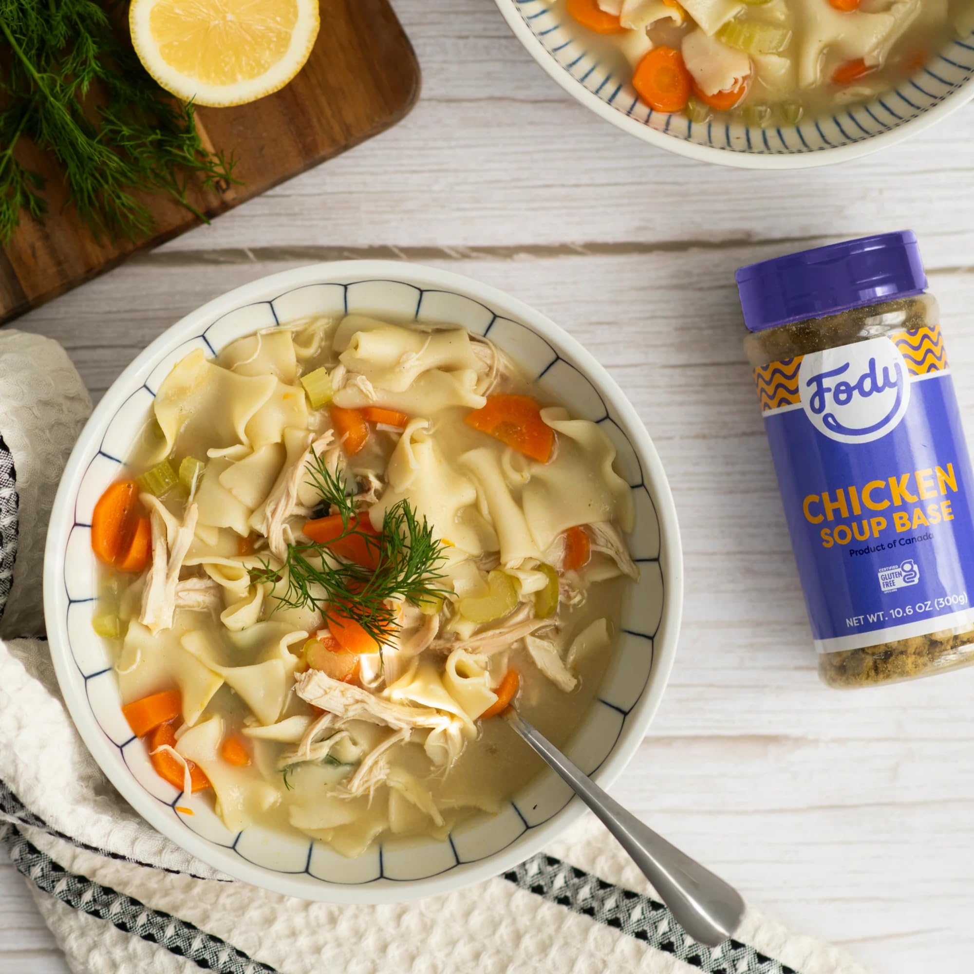 Gluten-free, non-GMO Fody base adds depth to soups and sauces.