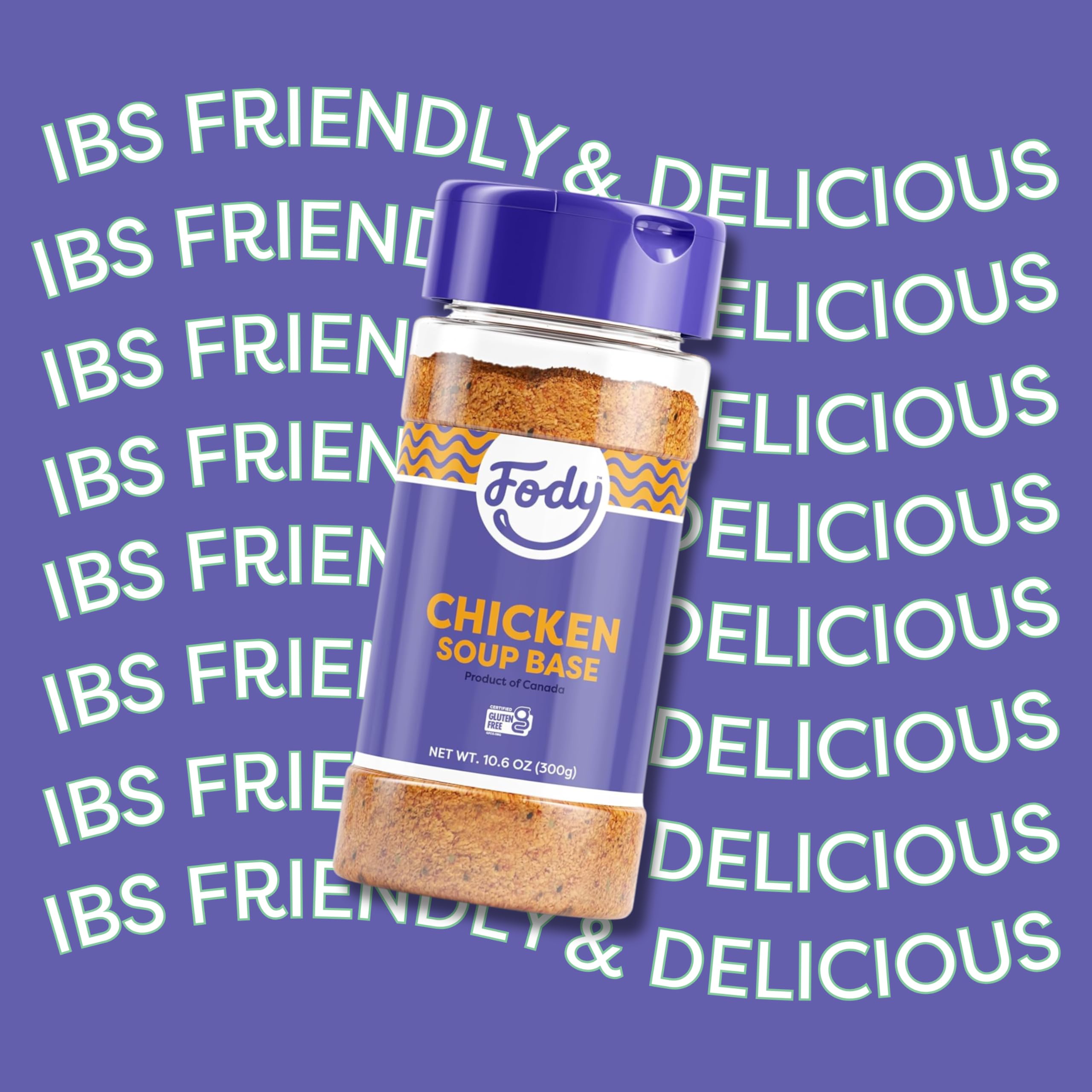 Fody low FODMAP certified base enhances soups without trigger ingredients