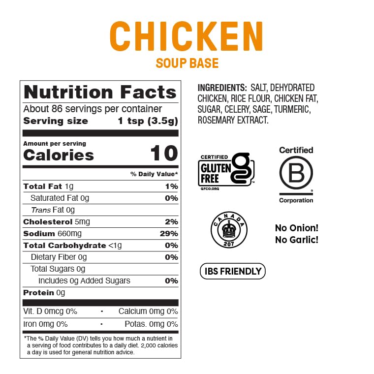 Fody chicken and vegetable soup base ready-to-use for quick family meals