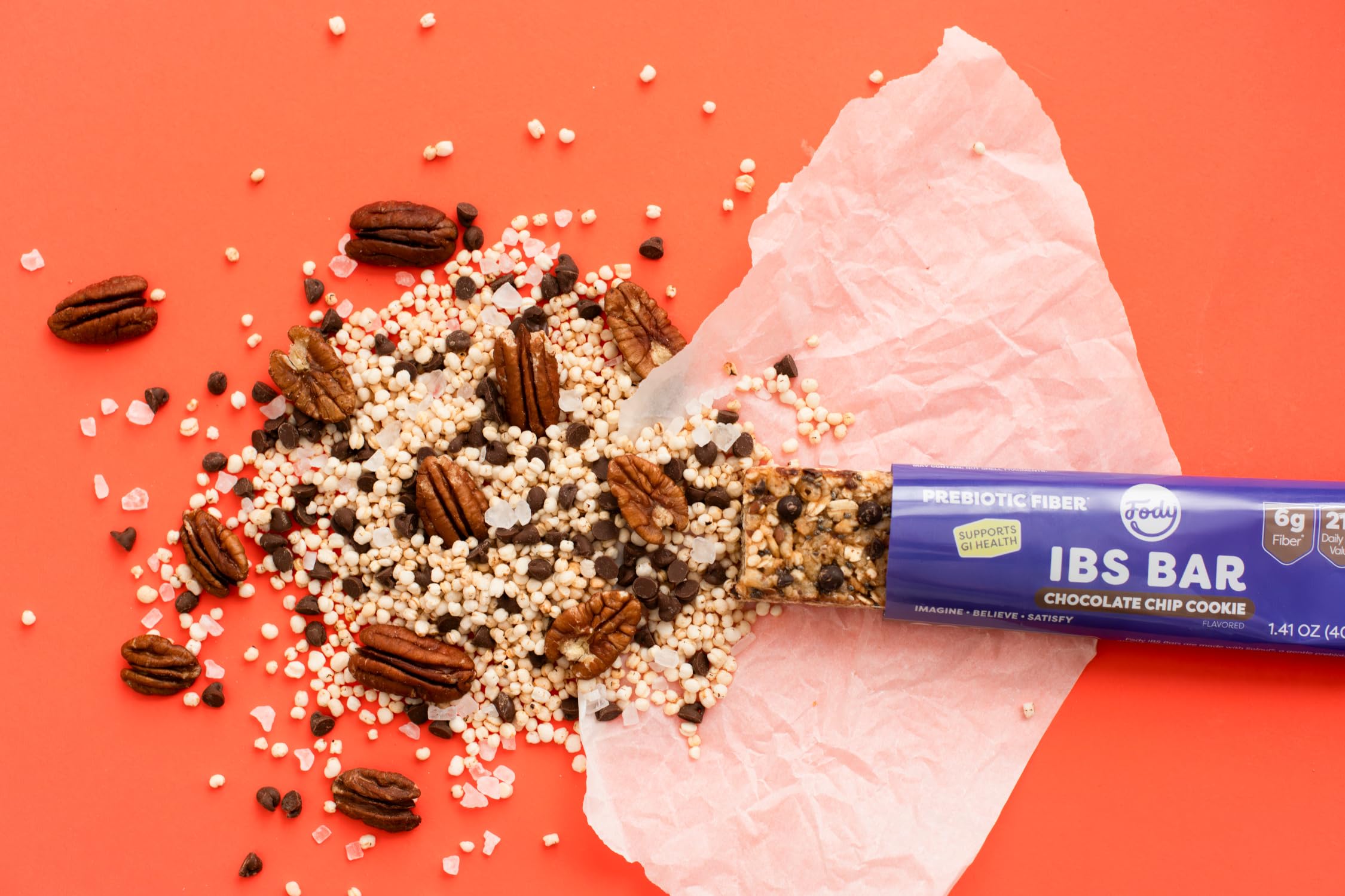 Fody Chocolate Chip Cookie Bars texture looks crisp and inviting