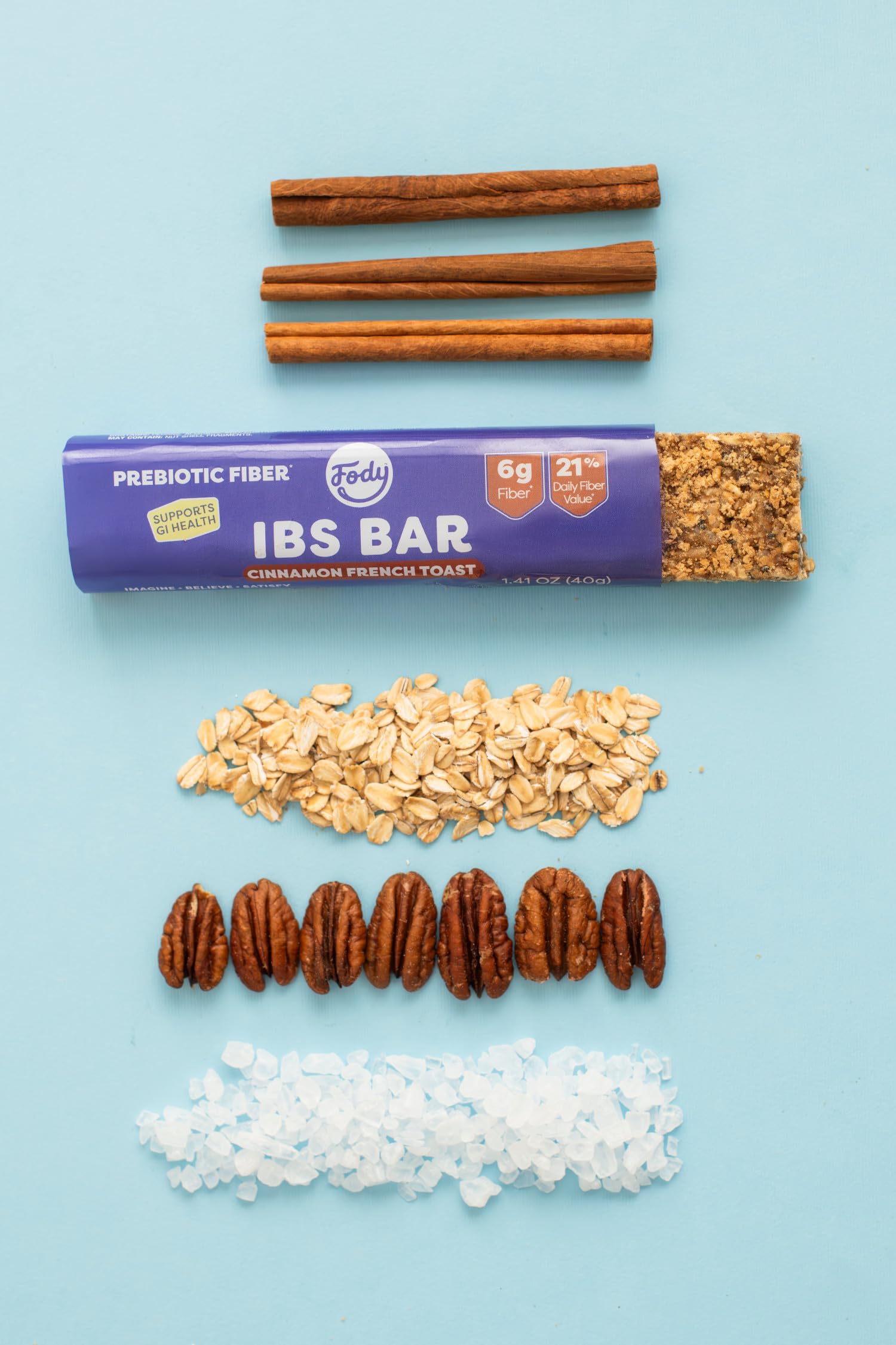 Bar texture close-up to reveal crunchy bite and maple drizzle.