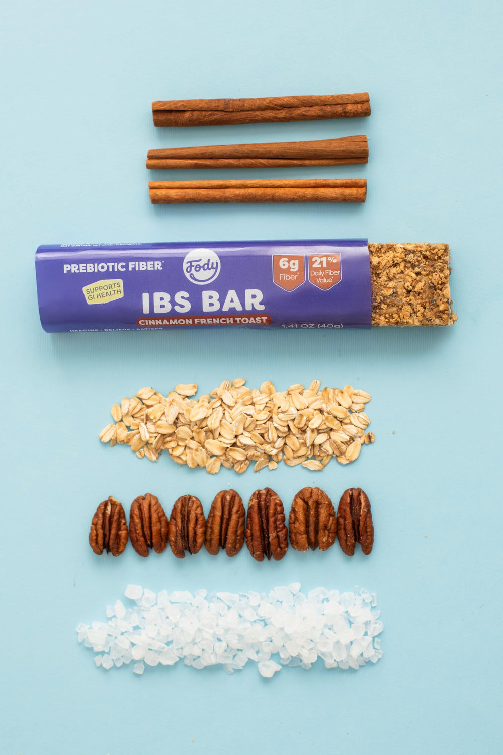 Bar texture close-up to reveal crunchy bite and maple drizzle.