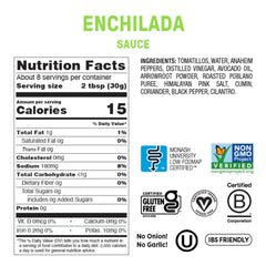 Fody Green Enchilada Sauce dish served with vibrant enchiladas