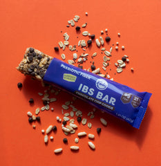 Fody IBS snack bars ingredients show oats, almond butter, and nuts for balanced texture