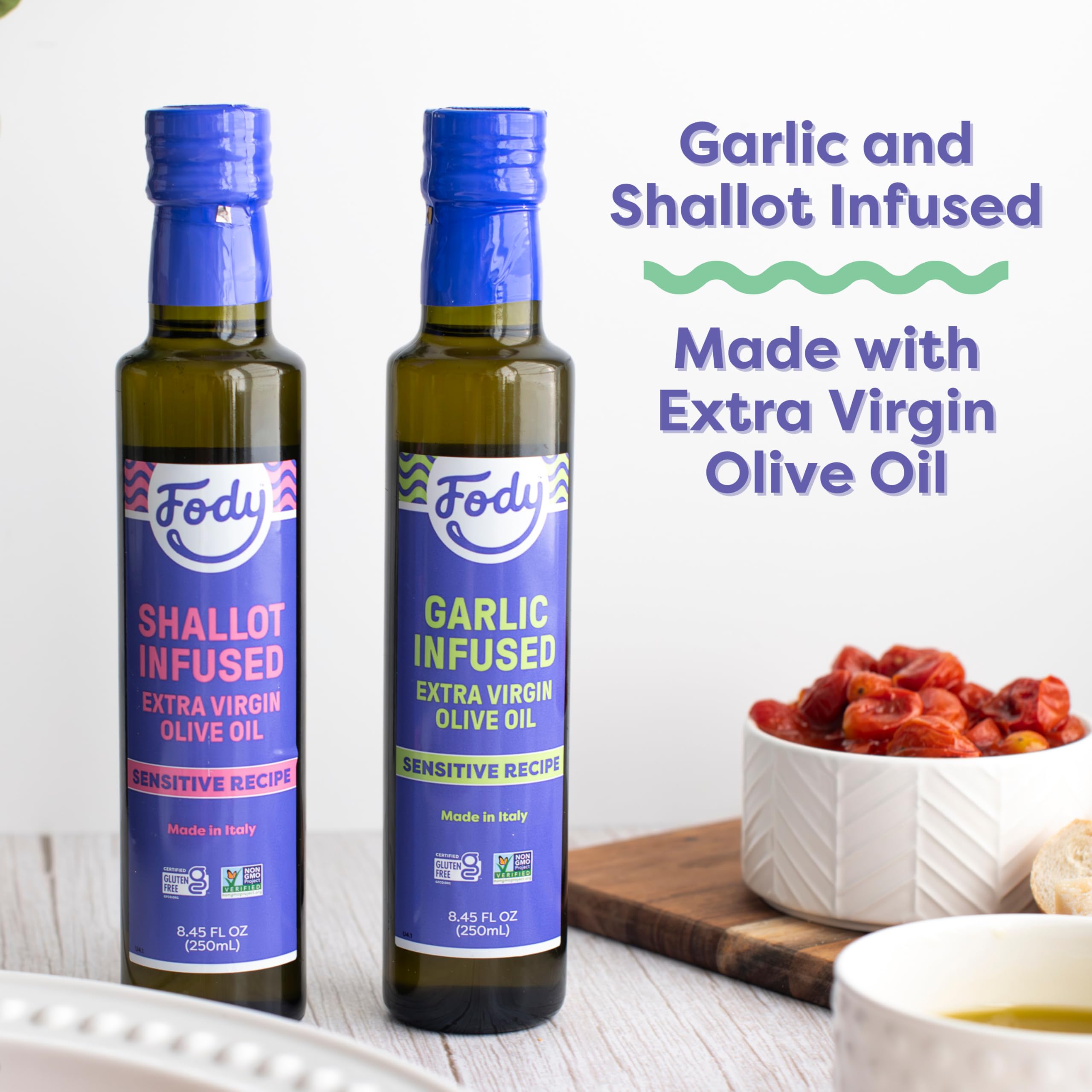Fody Italy-made garlic-shallot olive oil aroma and versatility.
