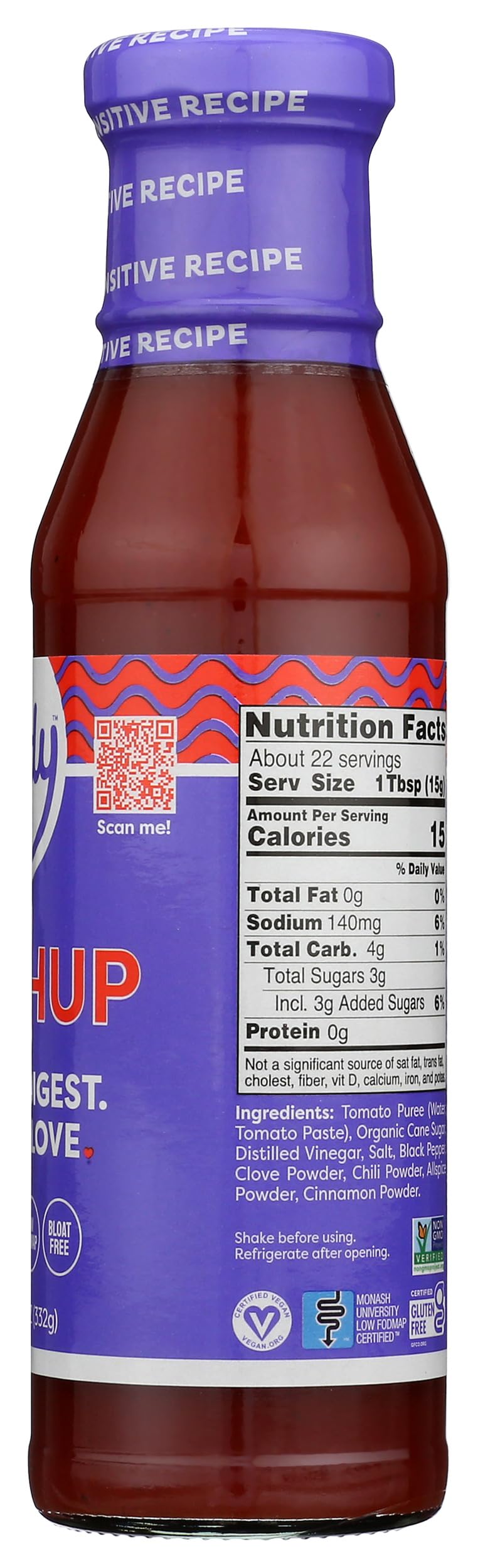 Fody Ketchup packaging closeup shows premium design