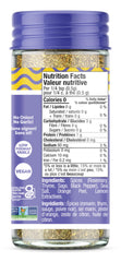 Fody Lemon Herb Seasoning label closeup—garlic- and onion-free profile with lemon, rosemary, thyme.