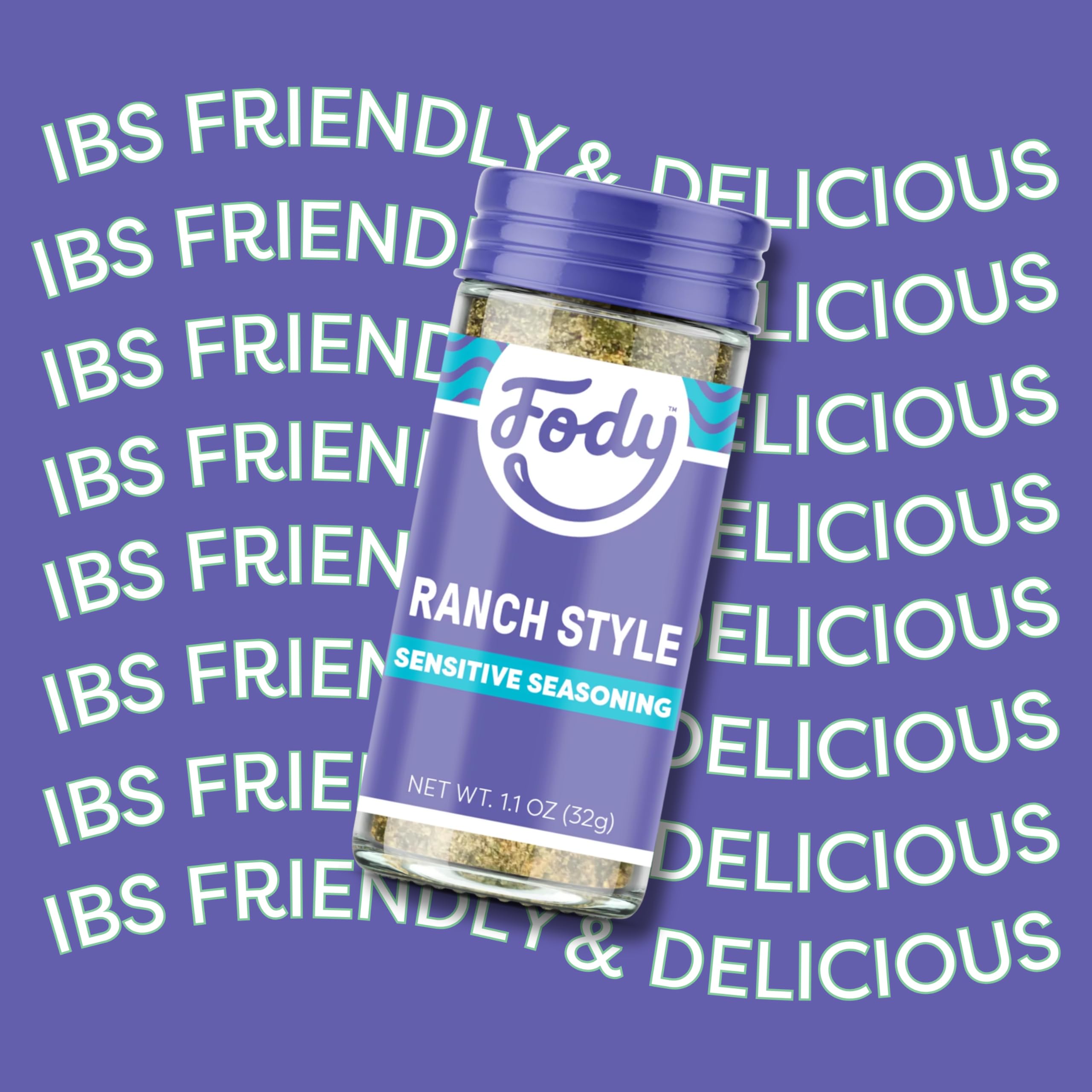Fody Ranch Seasoning sprinkled on roasted vegetables with herbs aroma