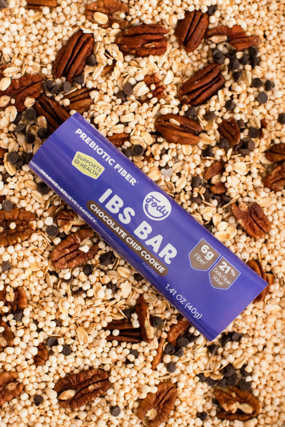 Fody IBS bars served on a wooden board, ready for a quick snack