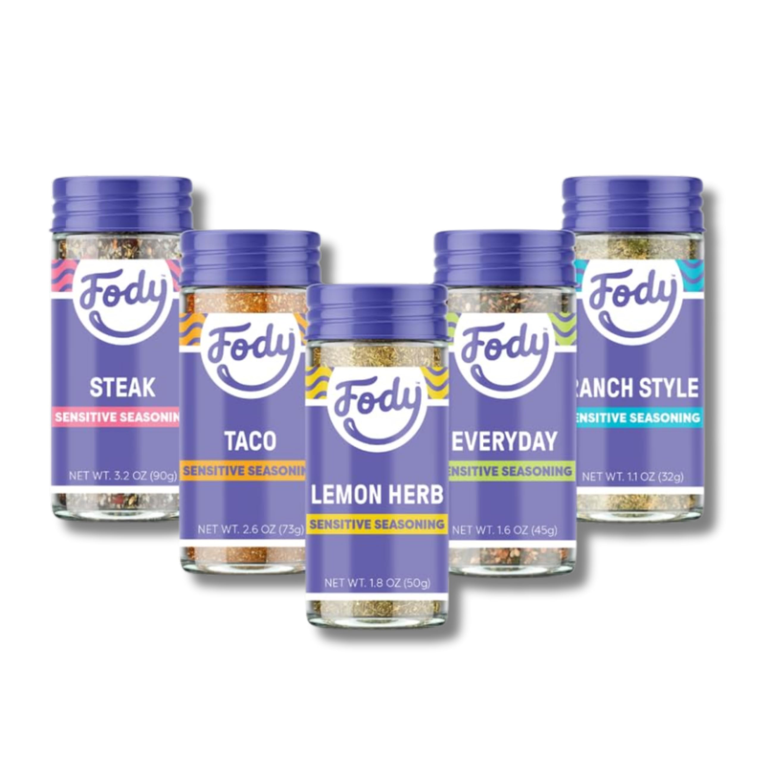 Fody Variety Seasoning Pack collection, IBS-friendly meals and easy flavor variety.