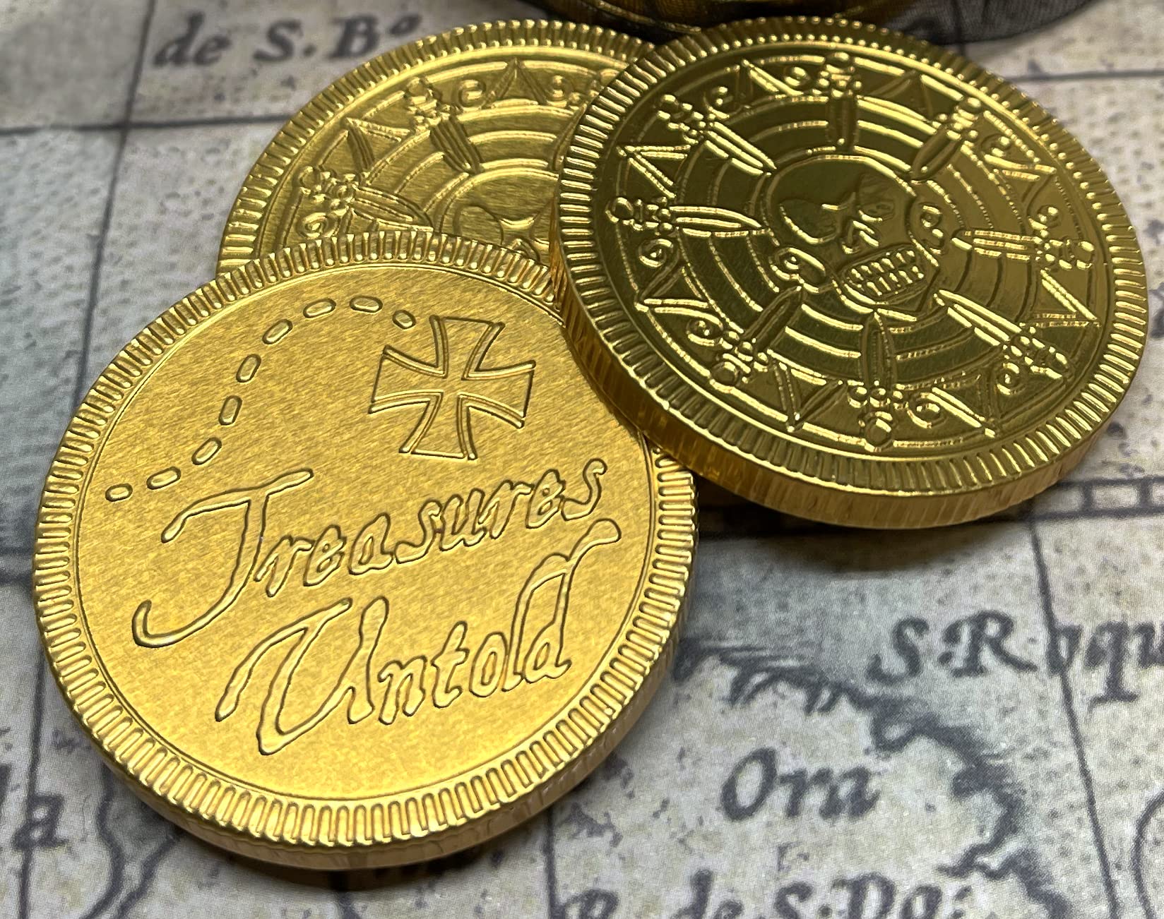 Foiled Again Talk Like a Pirate Day display idea featuring chocolate coins.