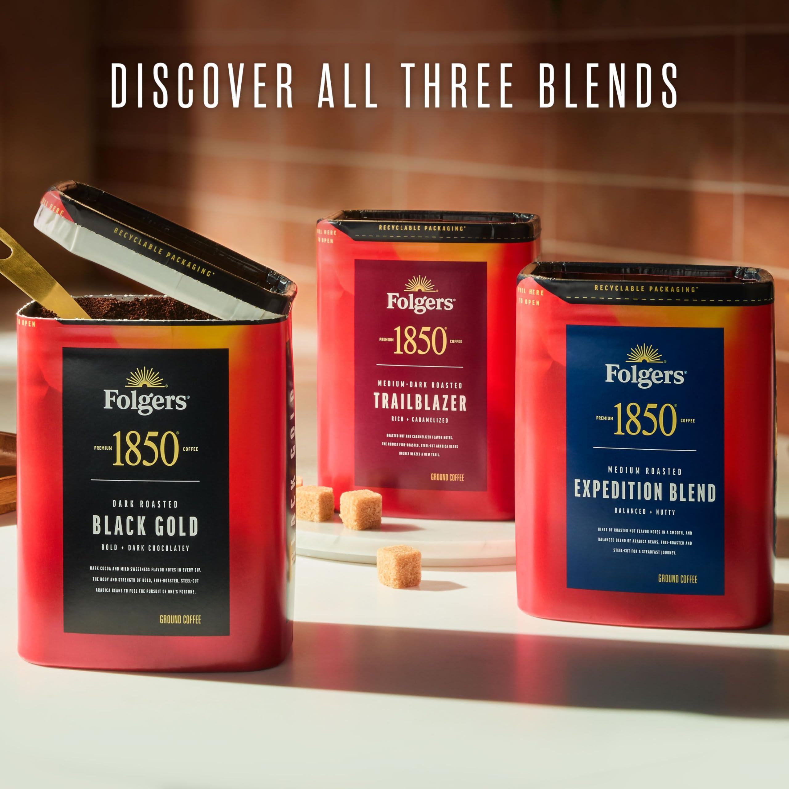 Folgers 1850 Expedition Blend ideal for quick morning routines