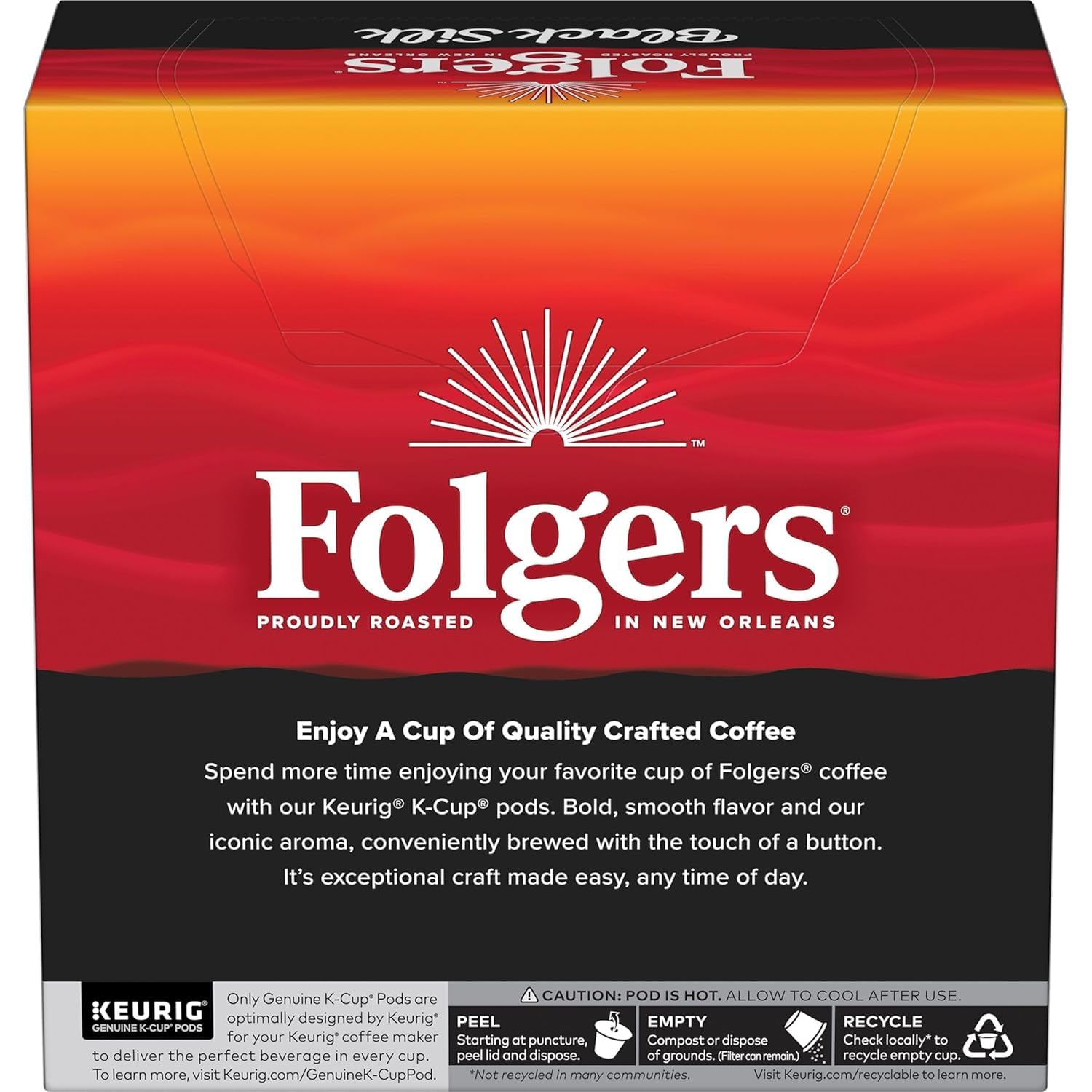 Folgers Black Silk beans close-up reveals rich roast aroma