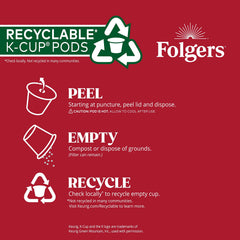 Folgers Black Silk packaging highlights Keurig compatibility for quick brews