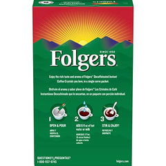 Folgers Classic Decaf packets on the go provide easy caffeine-free mornings.