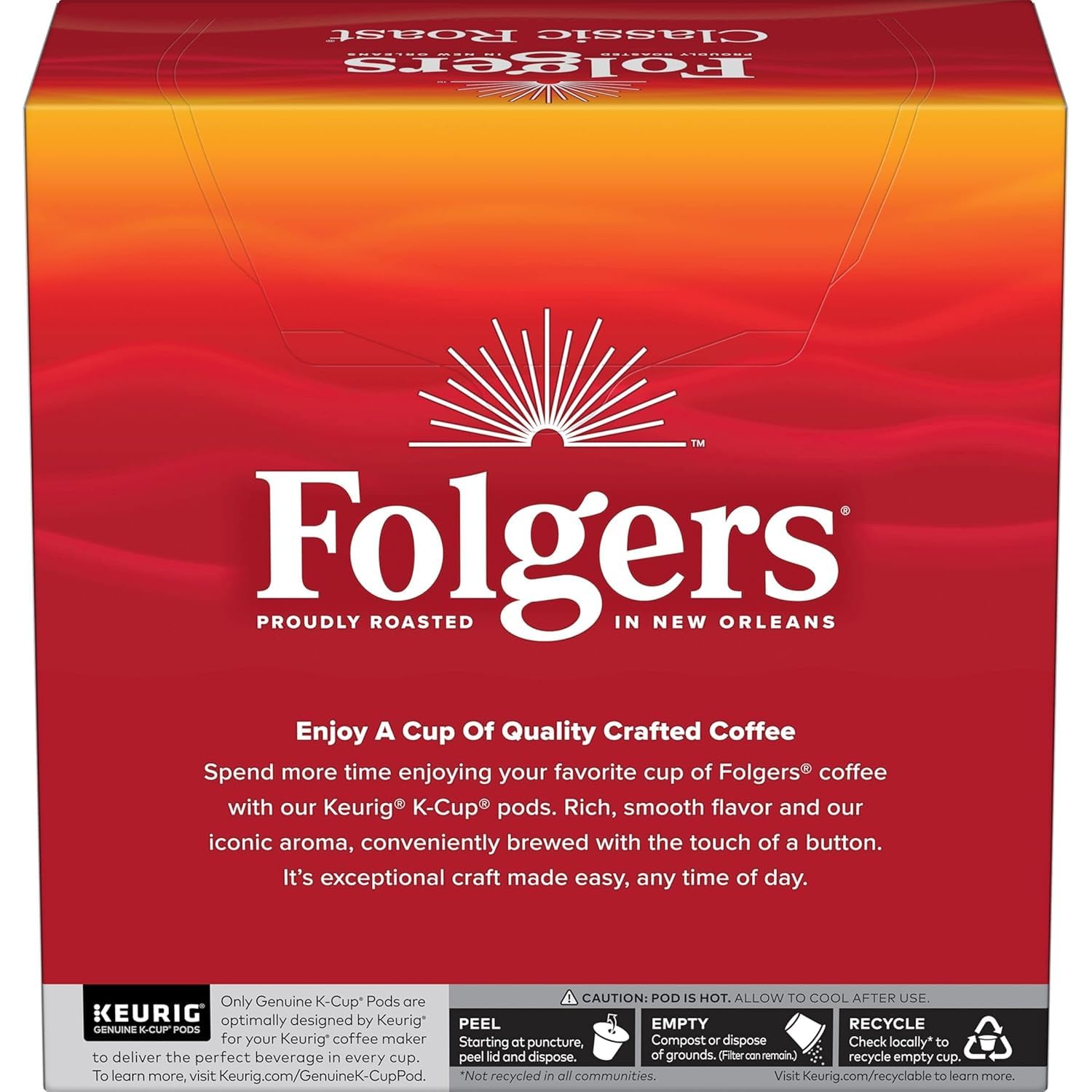 Folgers Classic Roast aroma in the kitchen highlights rich notes.