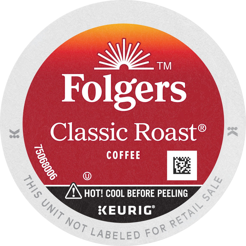 Brewing Folgers Classic Roast pods yields a smooth aroma for busy mornings.