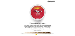 Folgers Classic Roast K-Cup brewing under one minute for quick caffeine.