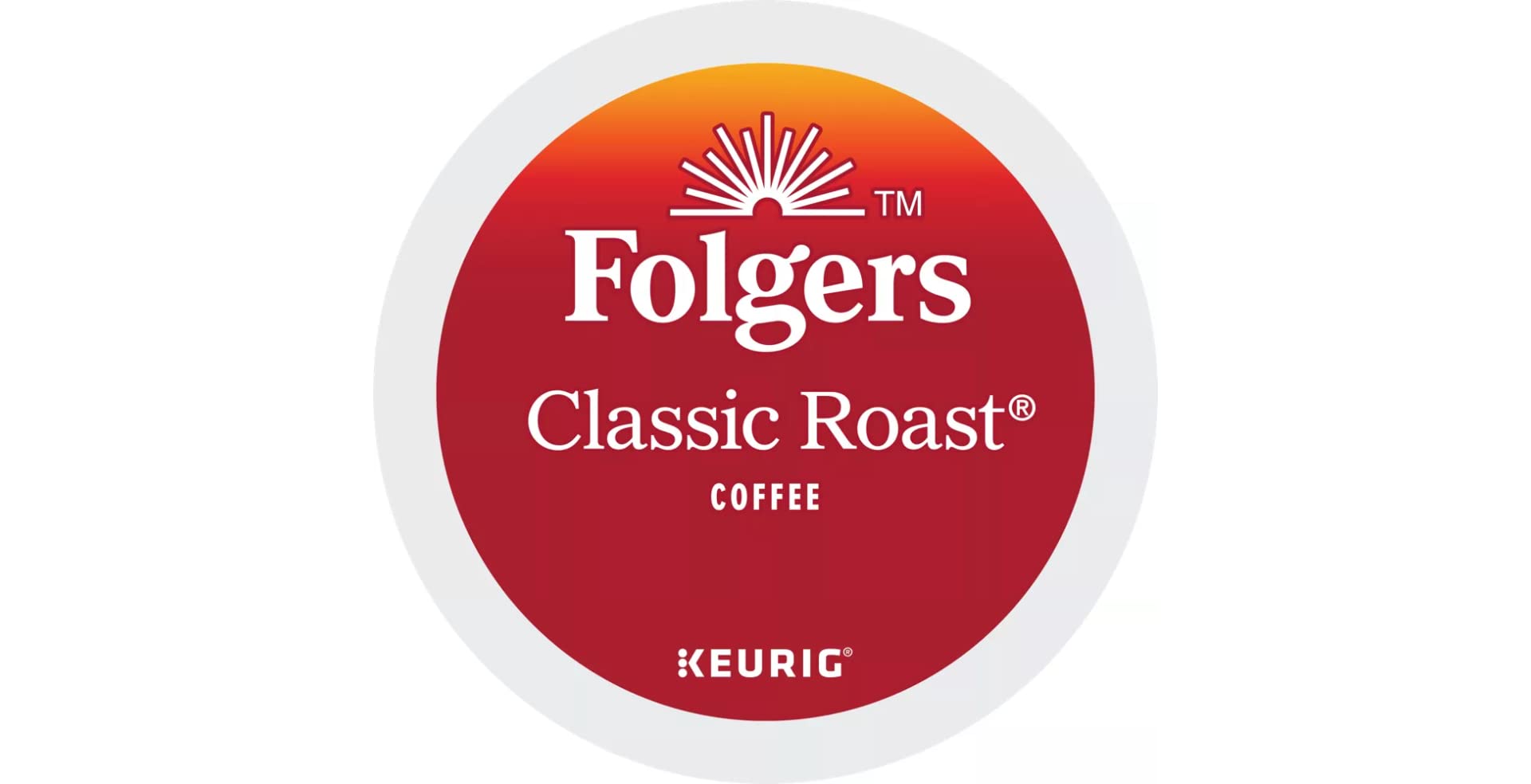 Folgers Classic Roast K-Cup steaming mug for a rich morning ritual.