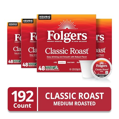 Folgers Classic Roast K-Cups aroma fills the kitchen as you start your day.